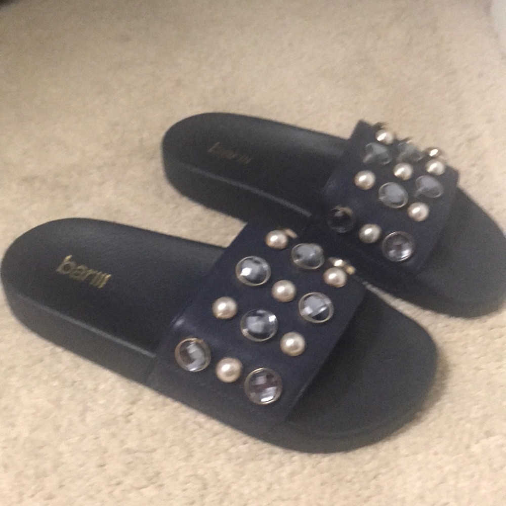 Navy sandals